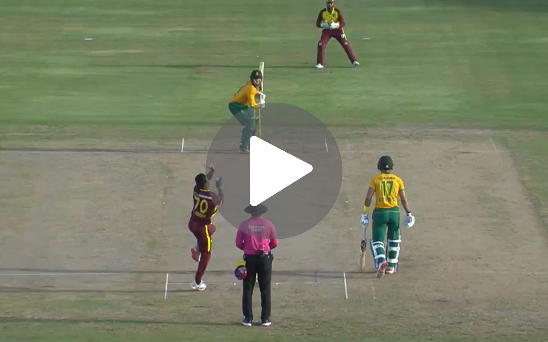 [Watch] Shamar Joseph's Perfect Ploy Against Ryan Rickelton Reaps Rewards In WI Vs SA 2nd T20I